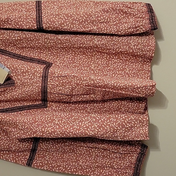 NWT Faherty Aurora Leaf Print Top Blouse Size S - Picture 8 of 12